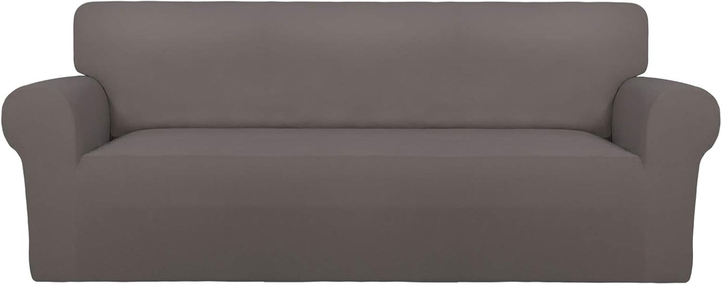 PureFit Super Stretch Sofa Slipcover for Oversized Sofas, Taupe