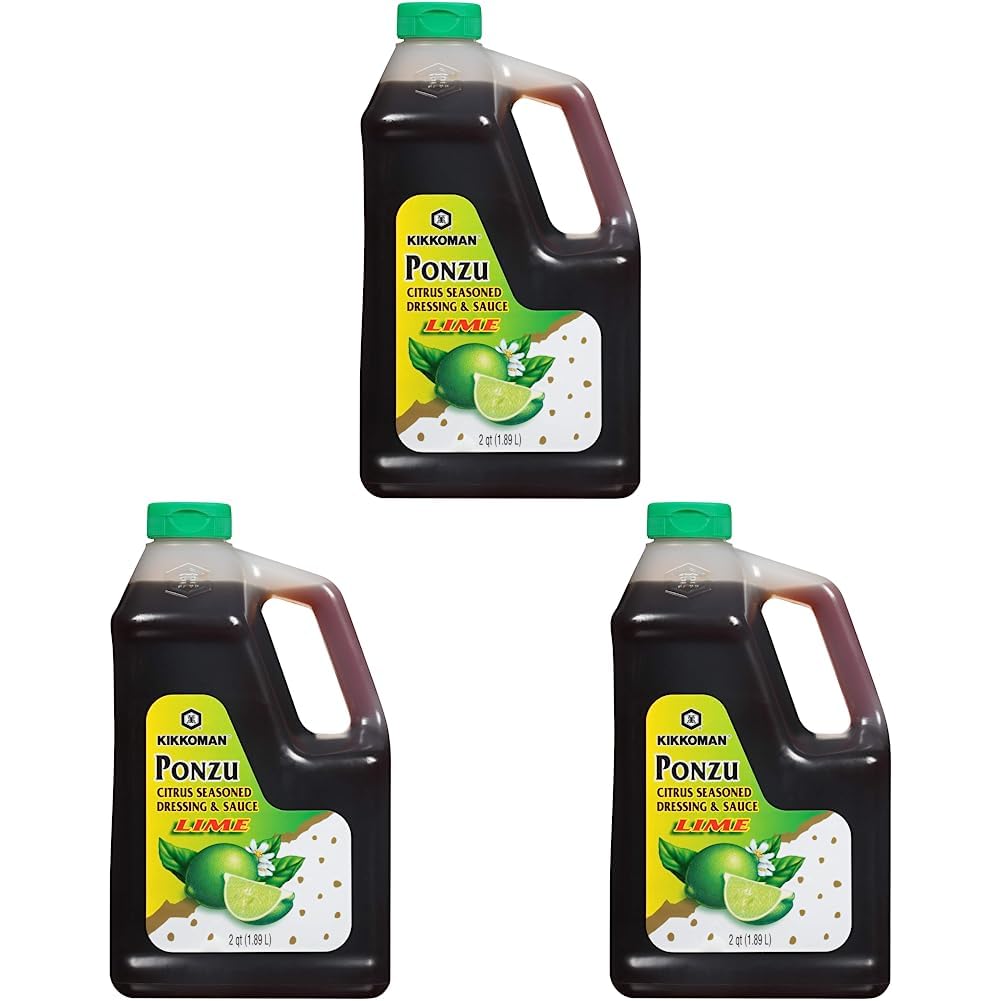 Kikkoman Lime Ponzu Citrus Seasoned Dressing & Sauce, 64 Fl Oz