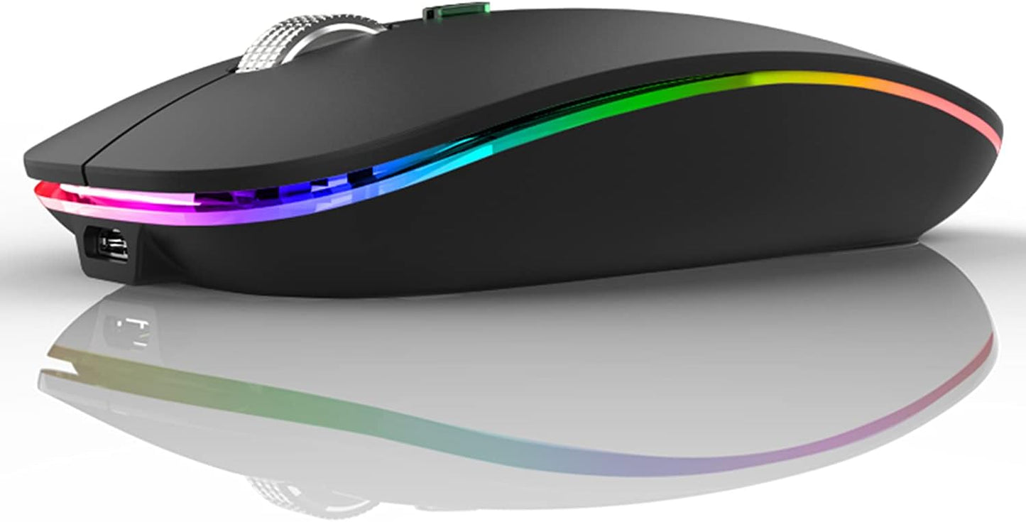 Silent Rechargeable Wireless Mouse - Matte Black