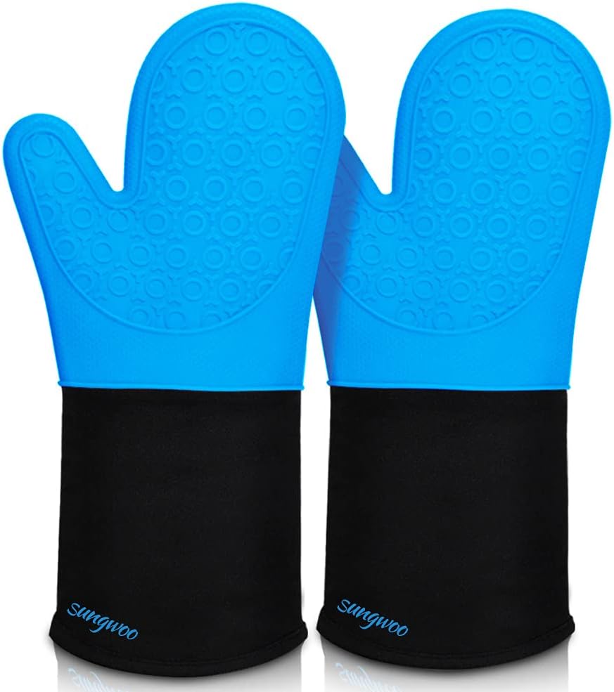 sungwoo Extra Long Heat Resistant Oven Mitts