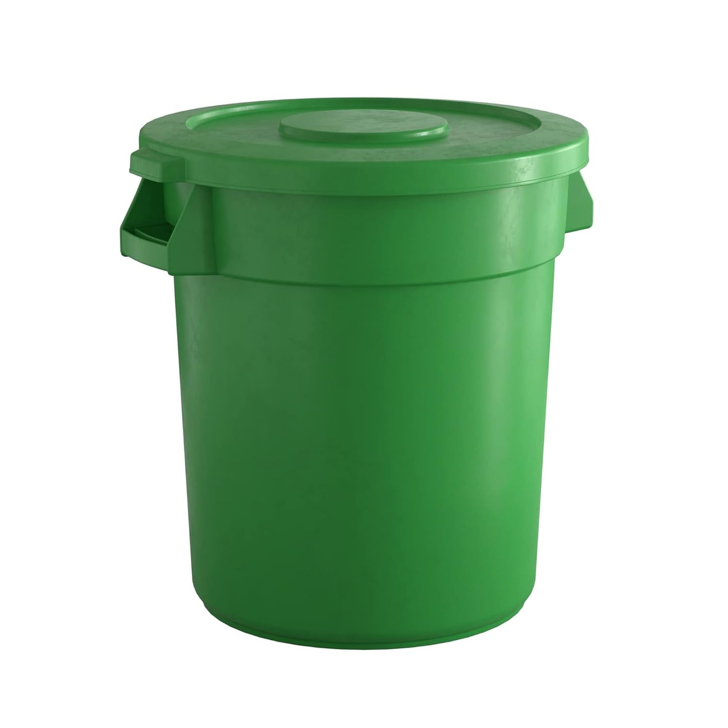 20 Gallon Green Round Commercial Trash Can for High Traffic Areas