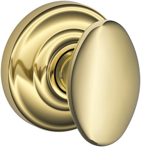 SCHLAGE Passage Knob with Bright Brass Finish for Doors