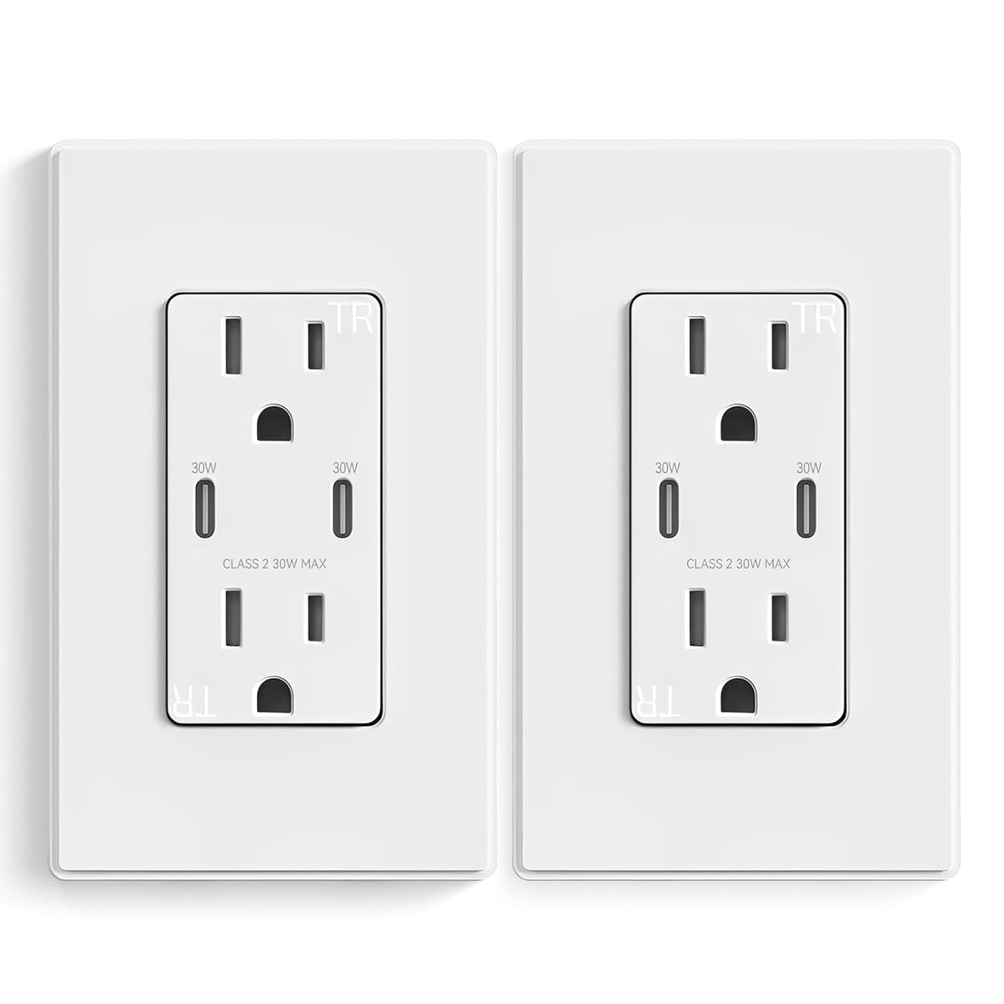 ELEGRP USB Outlet Receptacle with 30W Fast Charge & Power Delivery