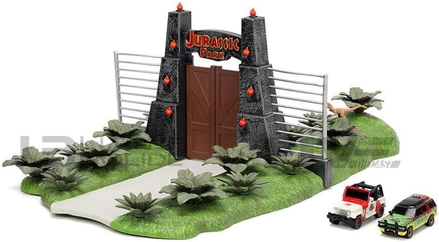 Jurassic Park 30th Anniversary Diorama with Die-Cast Cars - Jada Toys