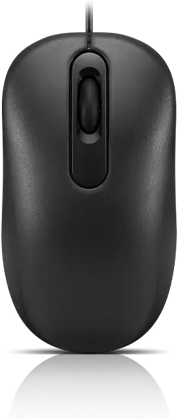 Lenovo 100 Wired USB Mouse - Full-Size Ambidextrous Design