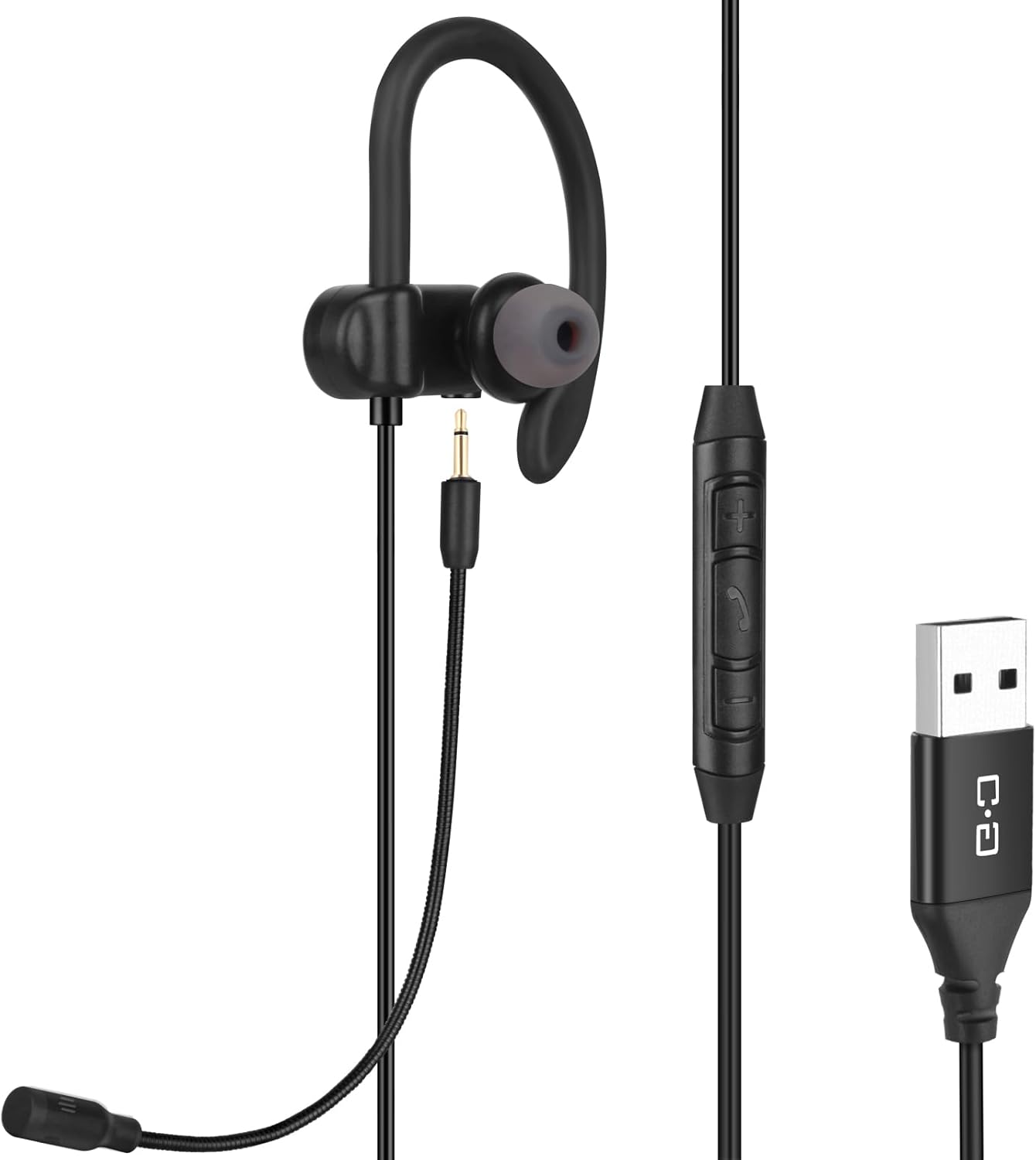 DUNGZDUZ USB Boom Mic Earbud - Ideal for Work & Gaming