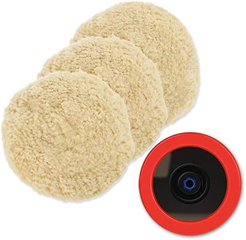 Wool Polishing Pads for Car Buffing and Cutting - 8in Set