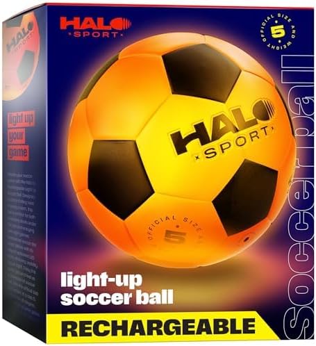 Halo Sport Light Up Soccer Ball - Rechargeable Glow Soccer Fun