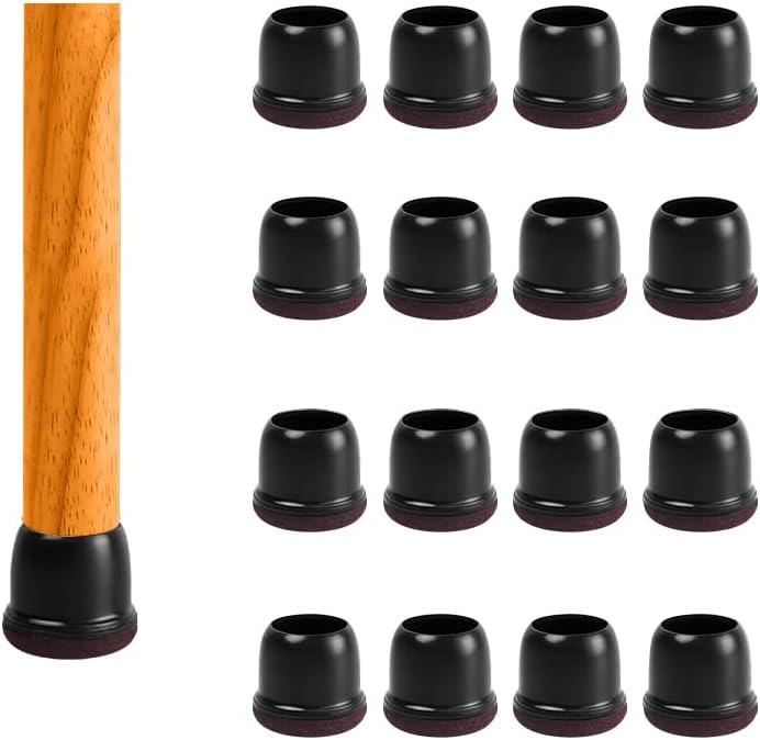 ARTHURS Silicone Chair Leg Protectors - 16 Pcs for Hardwood Floors