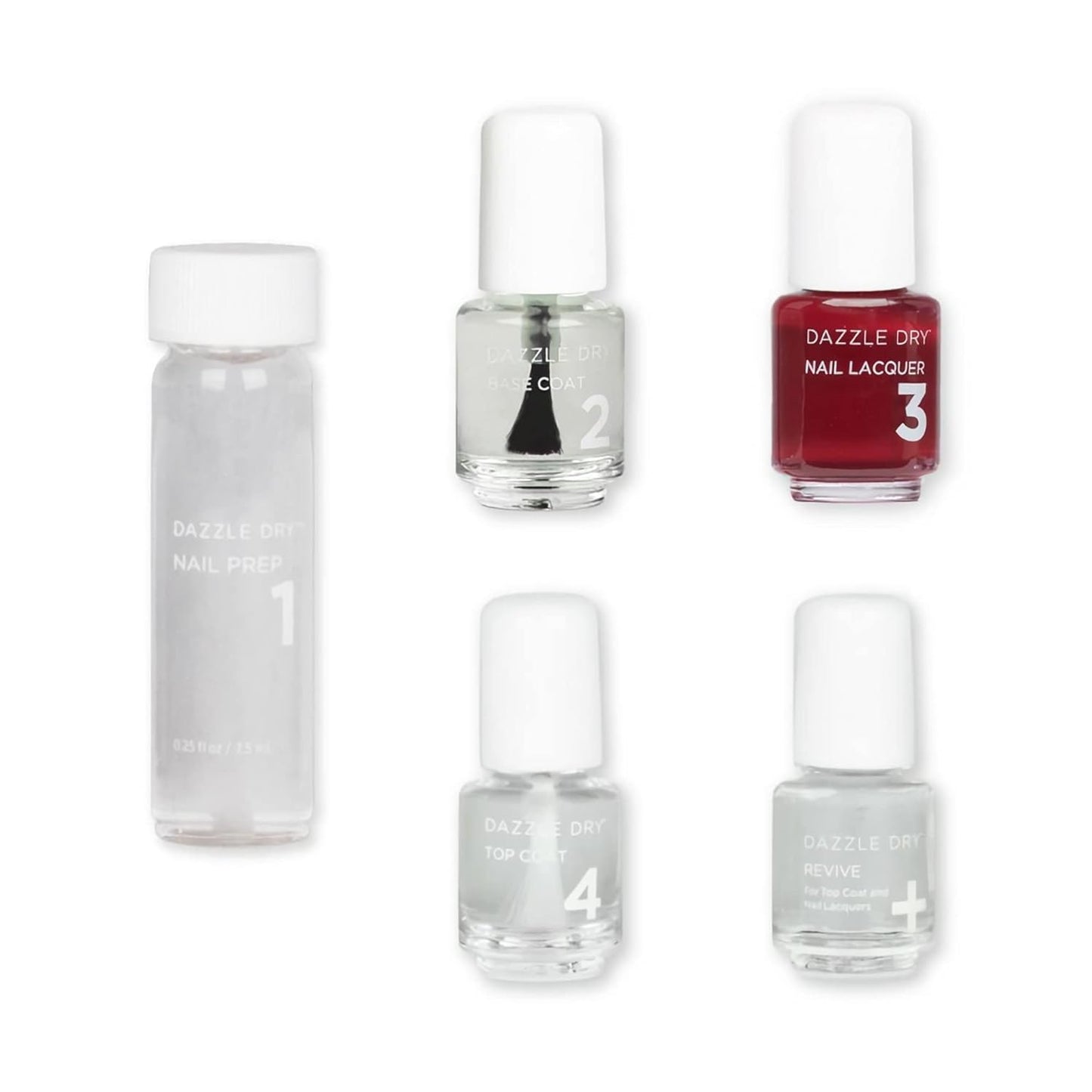 Dazzle Dry Mini Kit 4 Step System for Salon-Quality Nails