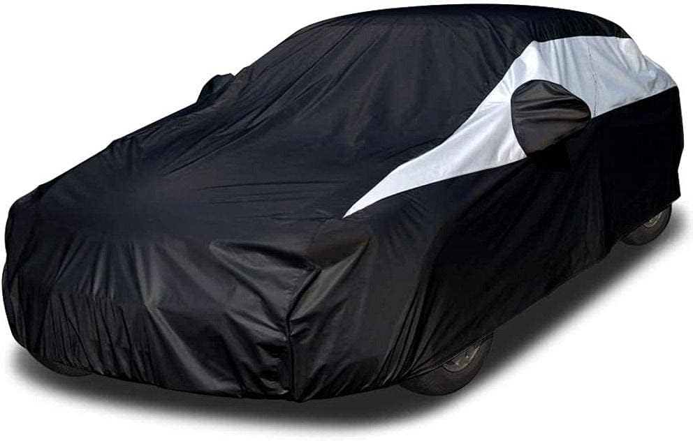 Titan Jet Black Poly 210T Car Cover for Sedans 186-202 Inches