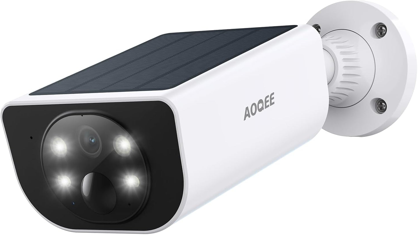 AOQEE Solar WiFi Camera: 24/7 Security & Color Night Vision