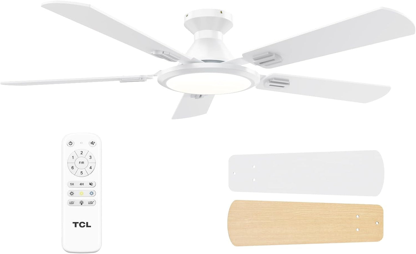 TCL 52 Inch Ceiling Fan with Lights and Remote Control Features