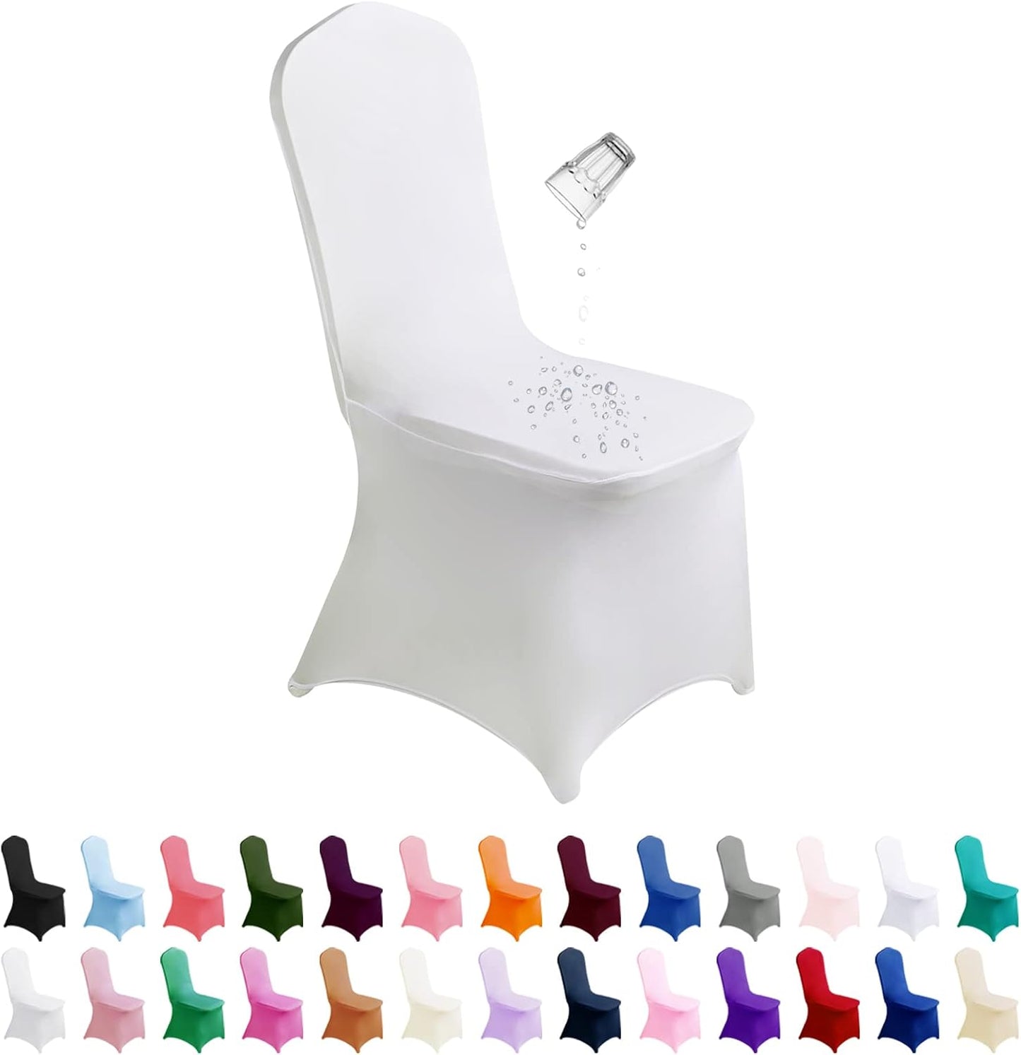 Waterproof Spandex Chair Covers for Dining and Events 25PCS