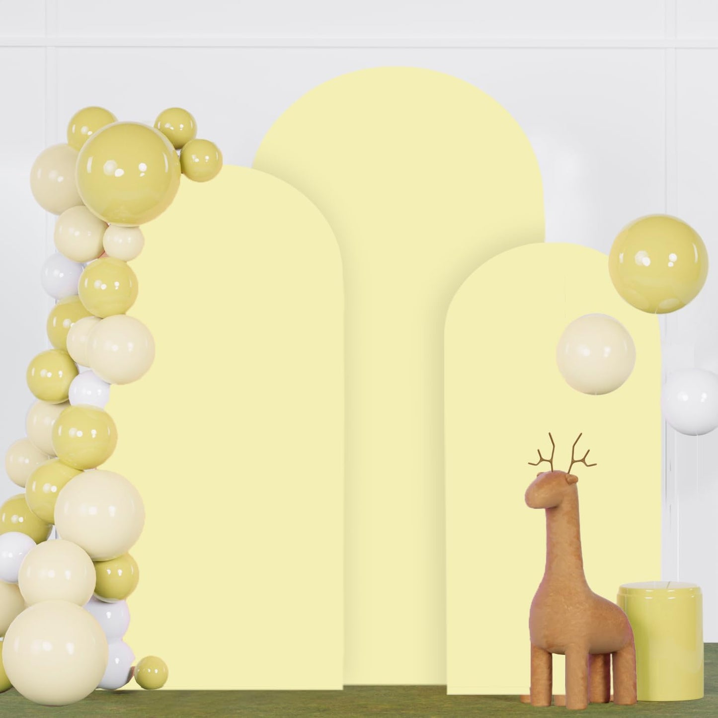 Wedding Arch Cover Set for 5FT 6FT 7FT Events in Yellow