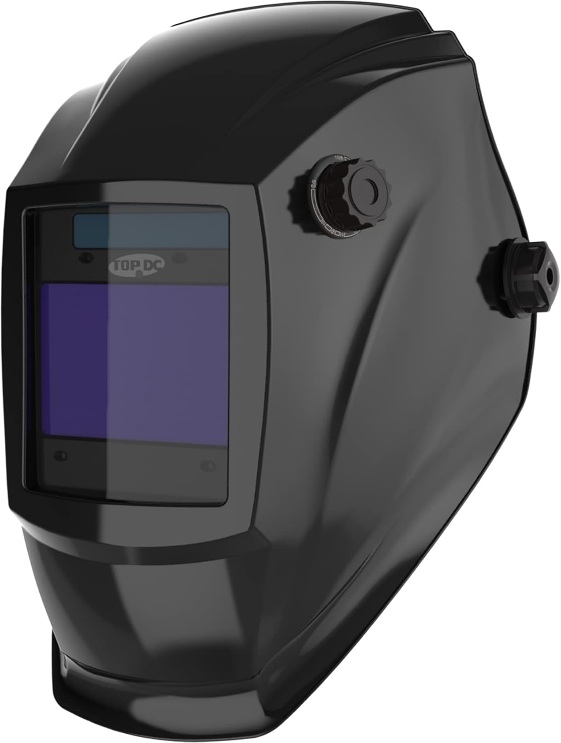 TOPDC Large Viewing Welding Helmet - True Color, Solar/Battery Powered - Perfect for MIG, TIG, ARC!