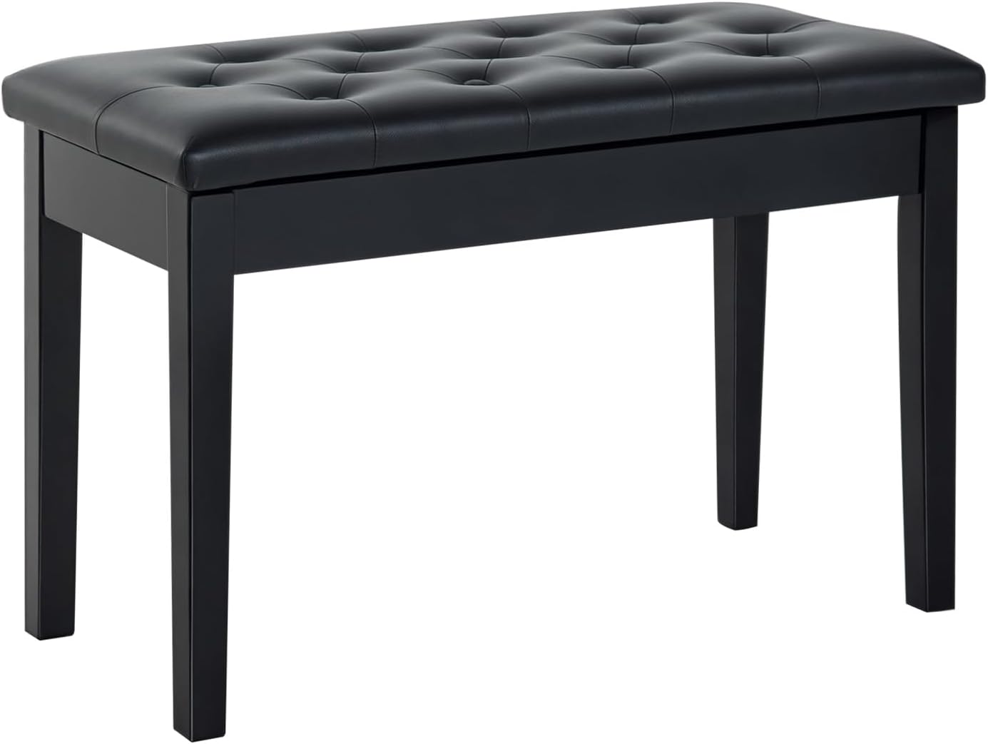 HOMCOM Piano Bench for Duet with Faux Leather Cushion and Frame