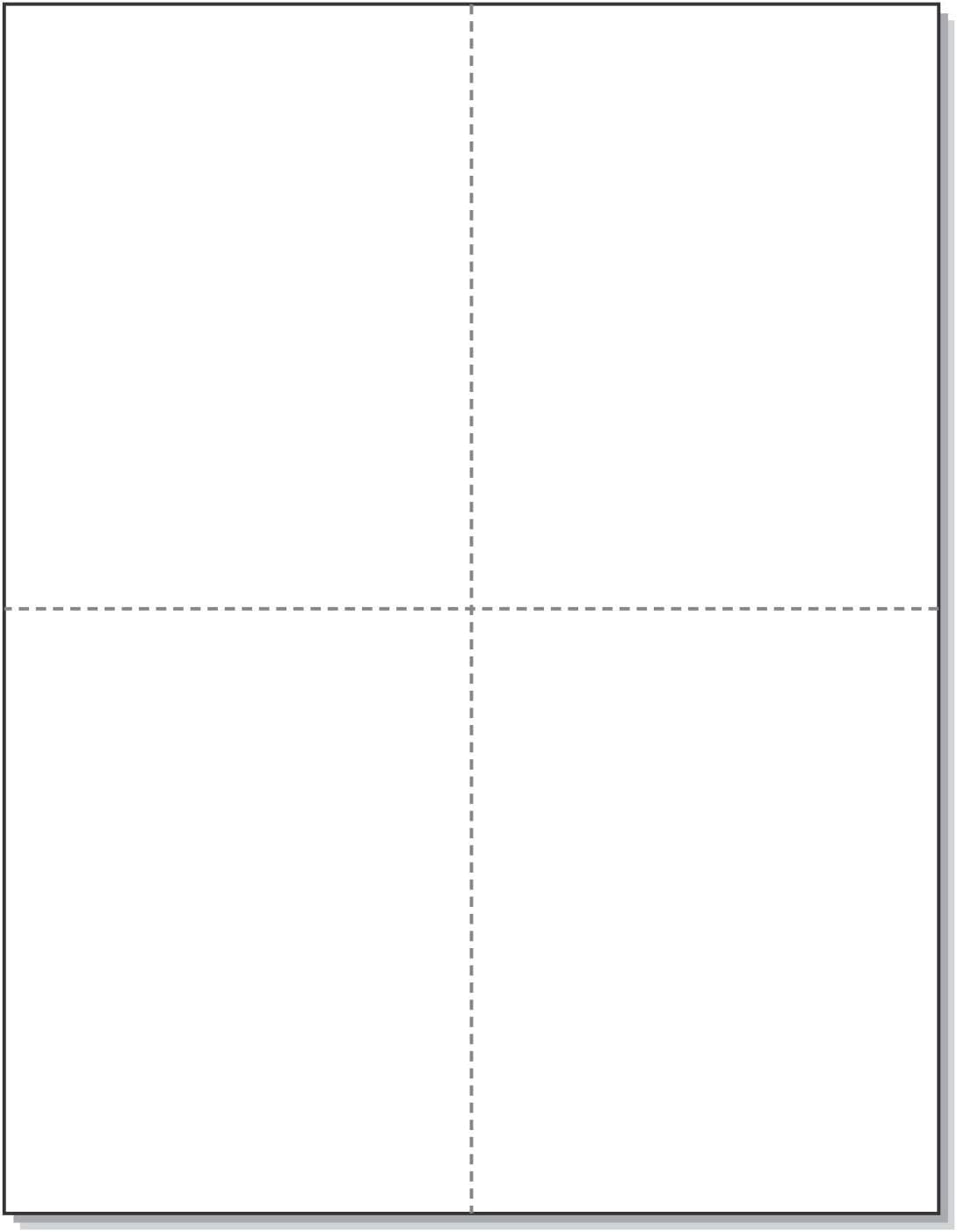 NextDayLabels 8-1/2in x 11in Postcards for Laser and Inkjet Use