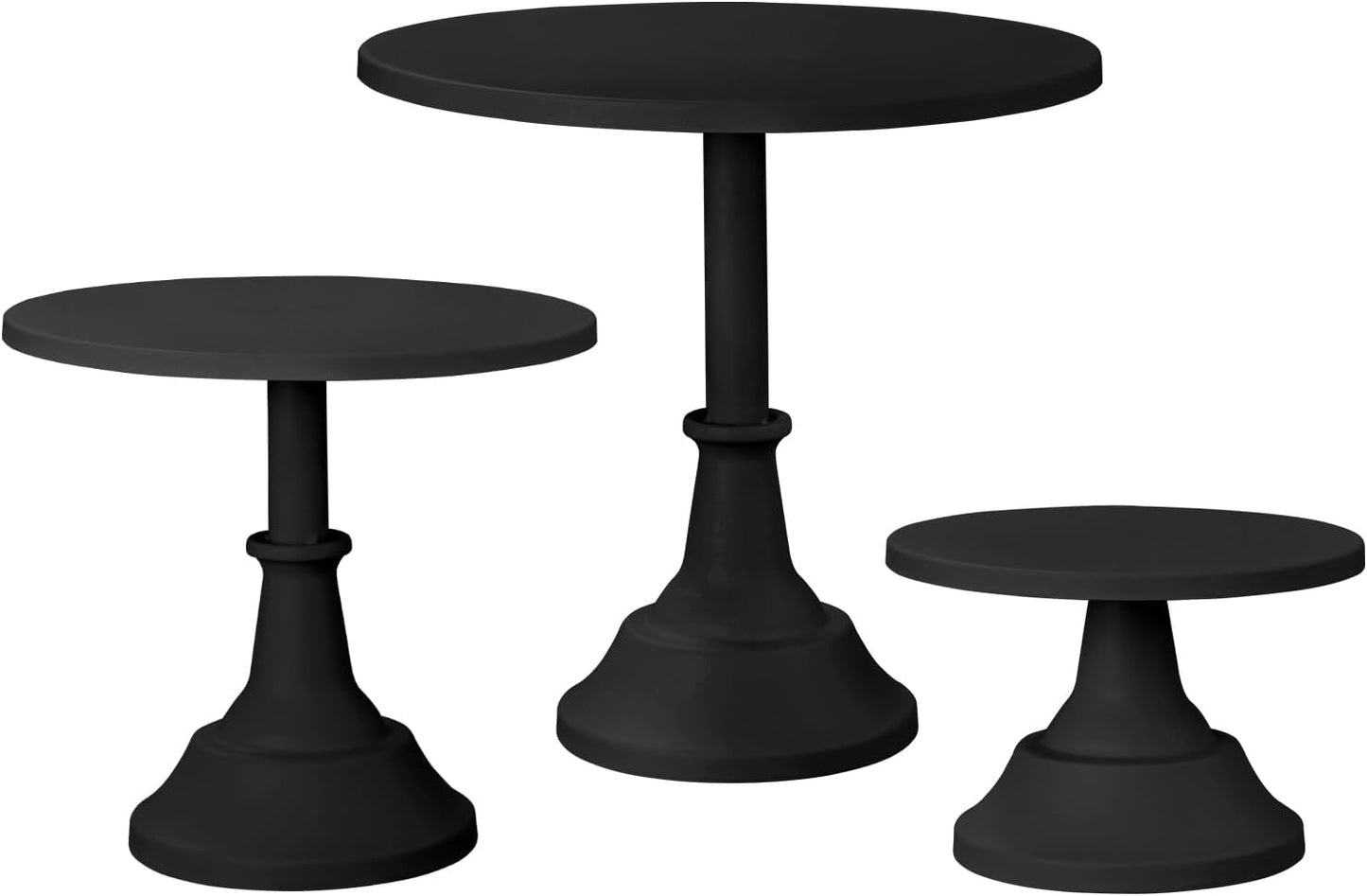 HBlife 3-PCS Black Cake Stand Set for Perfect Dessert Displays