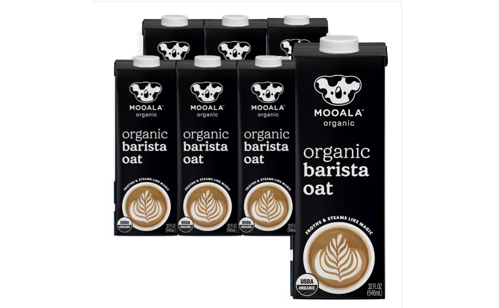 Mooala Organic Barista Oatmilk for Coffee and Matcha Lovers