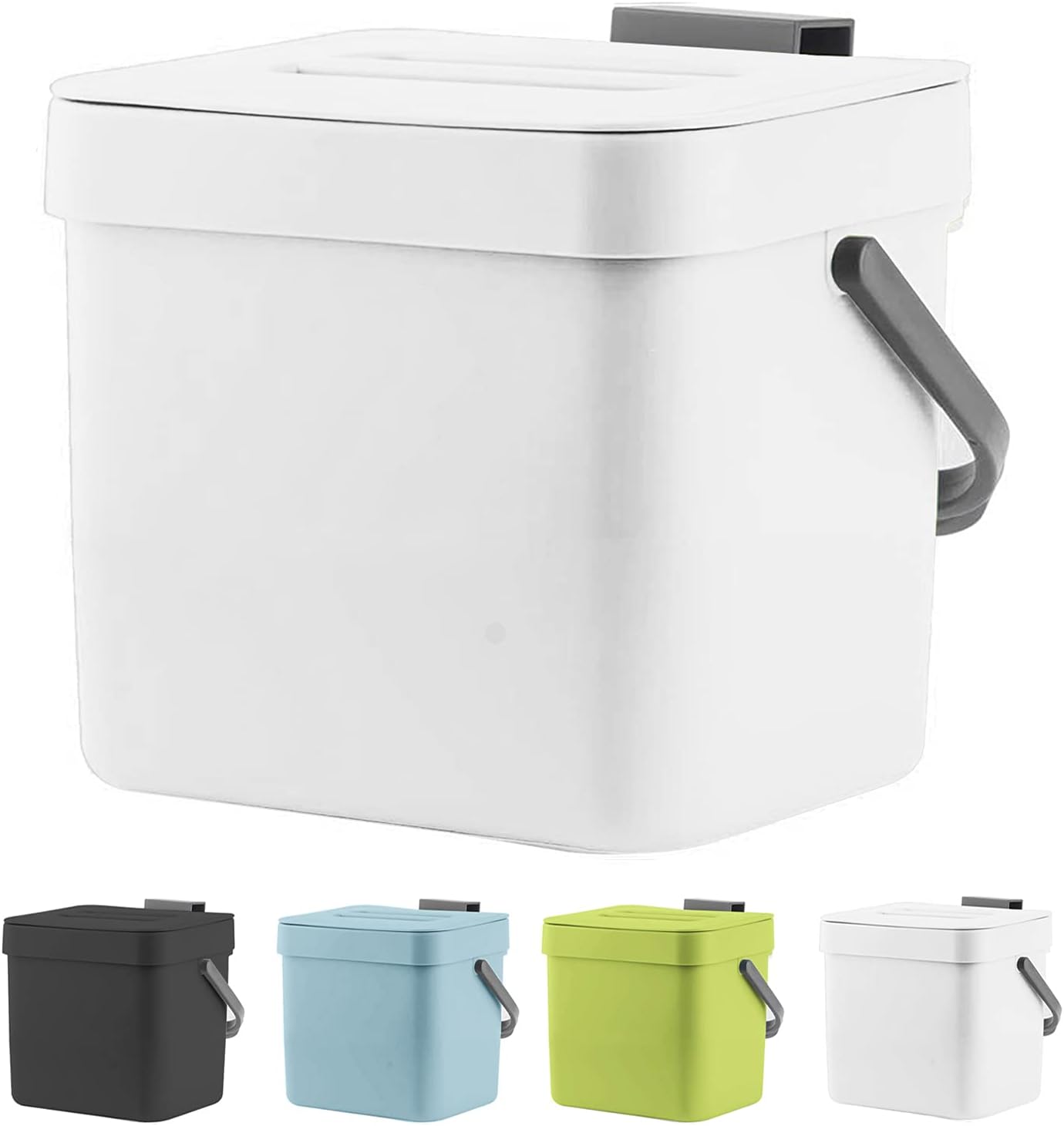 LALASTAR Wall-Mounted Trash Can with Lid for Kitchen & Bathroom