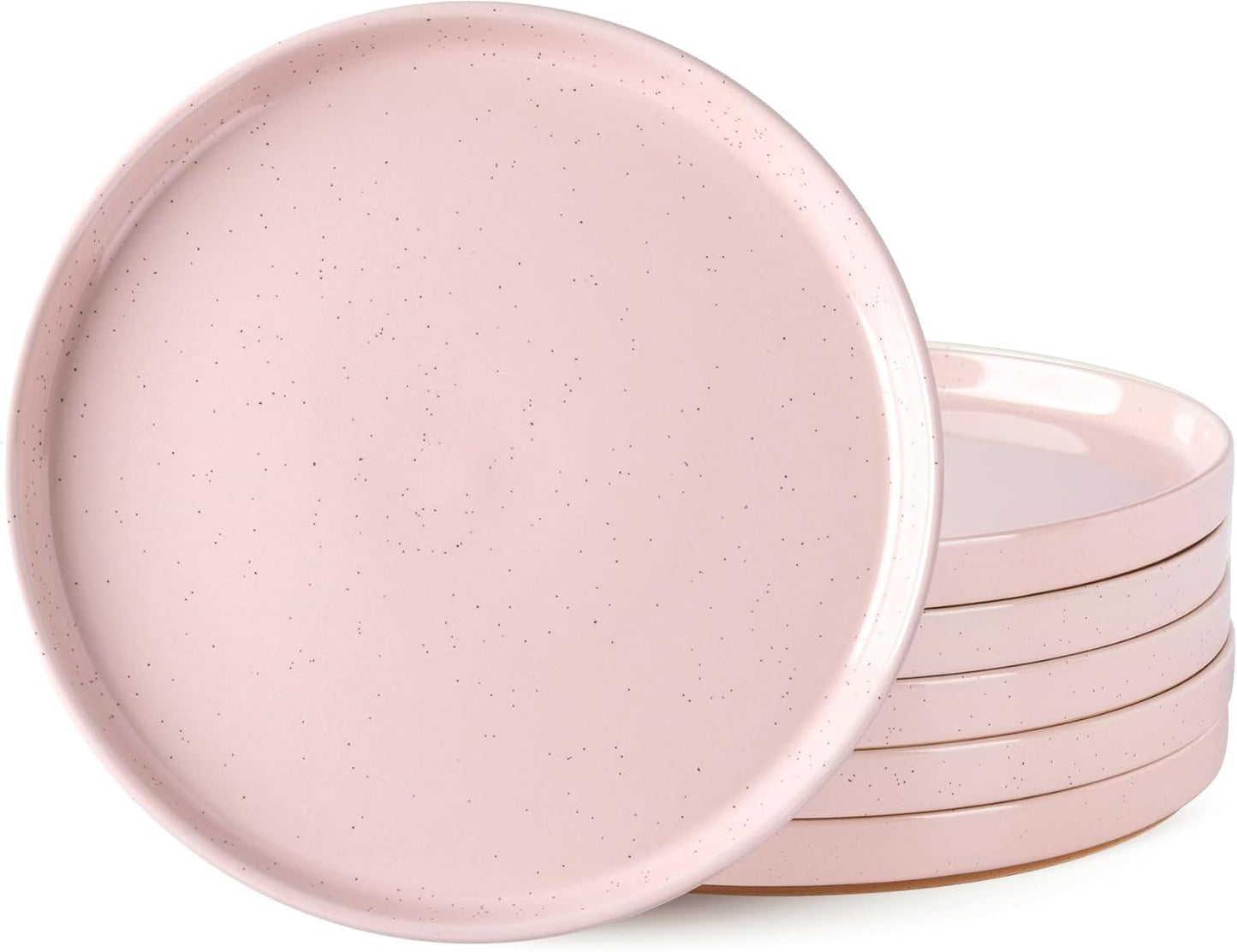 AmorArc Ceramic Dinner Plates Set of 6, 10.25 Inch Stoneware
