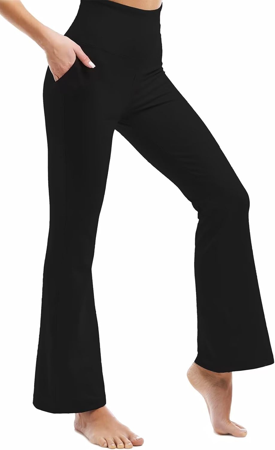 Ipletix High Waist Flare Leggings - Pockets, Women