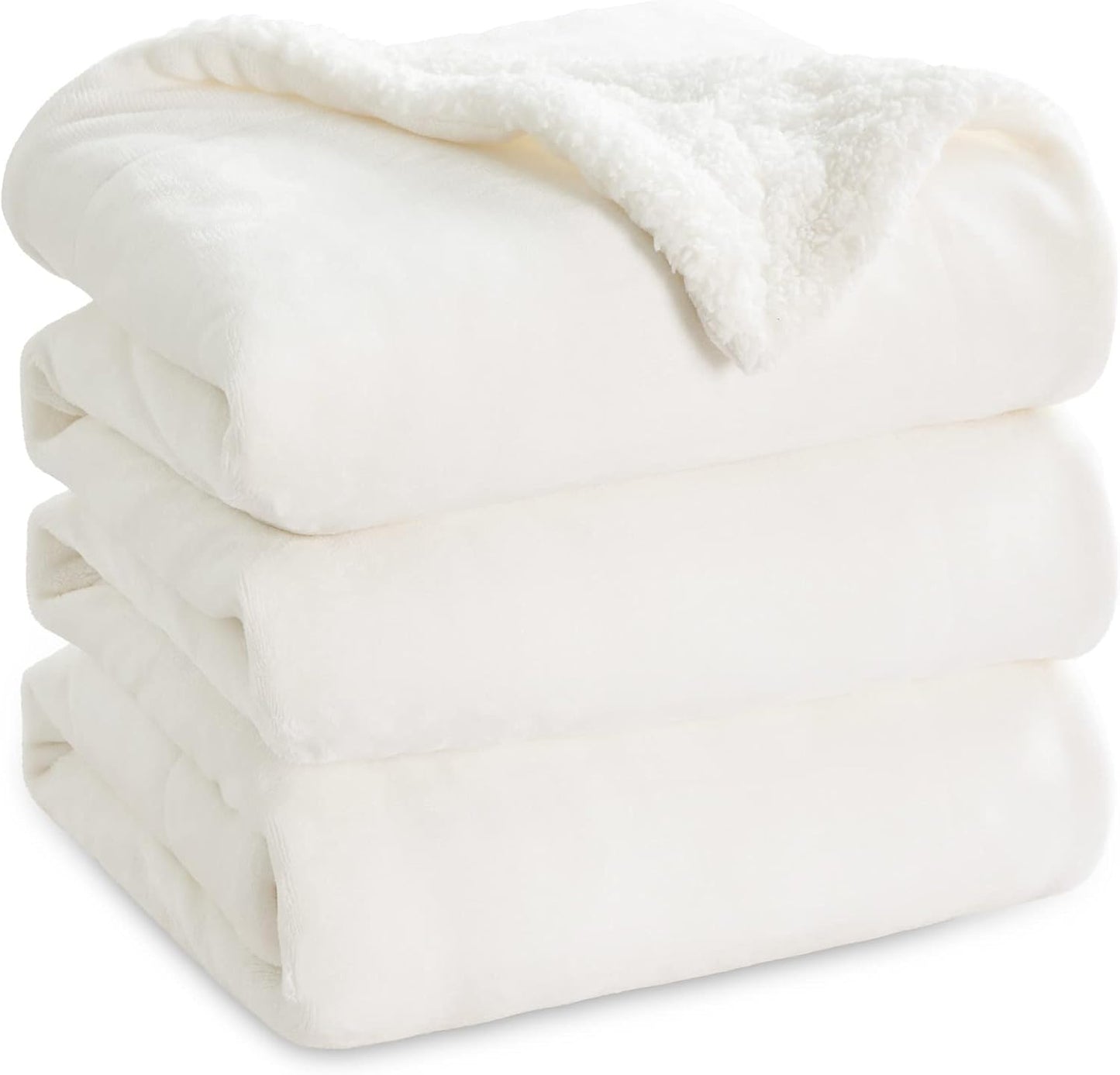 Bedsure GentleSoft Sherpa Fleece Blanket King Size for Comfort