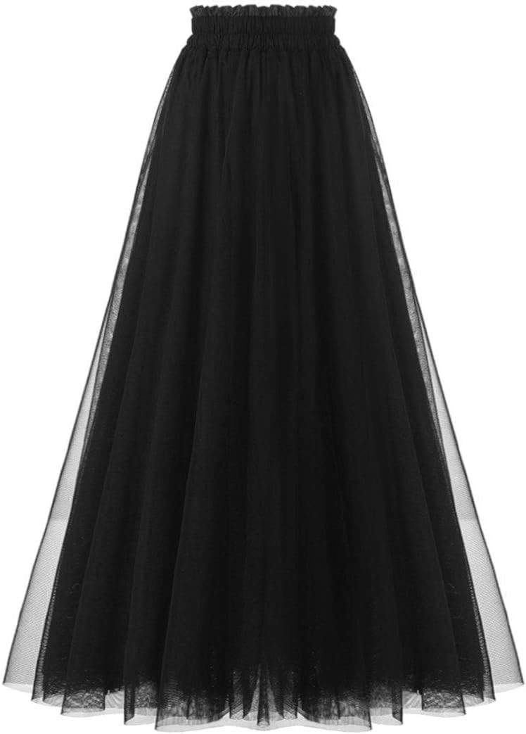 OBBUE Women's A Line Tulle Party Evening Tutu Skirts Review