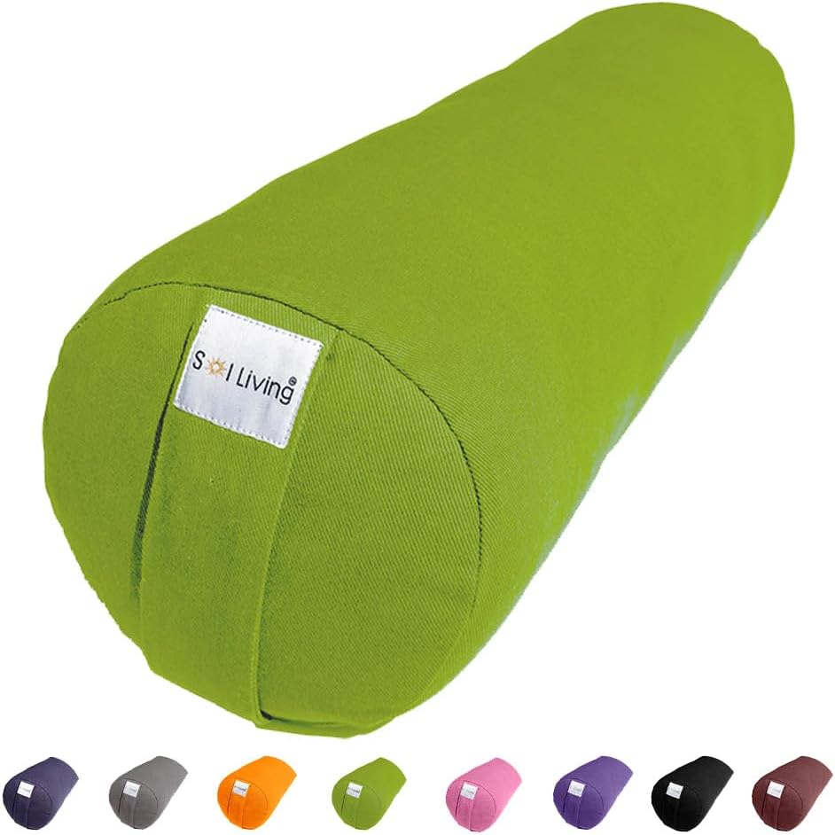 Yoga Bolster Pillow for Restorative Meditation - 100% Cotton