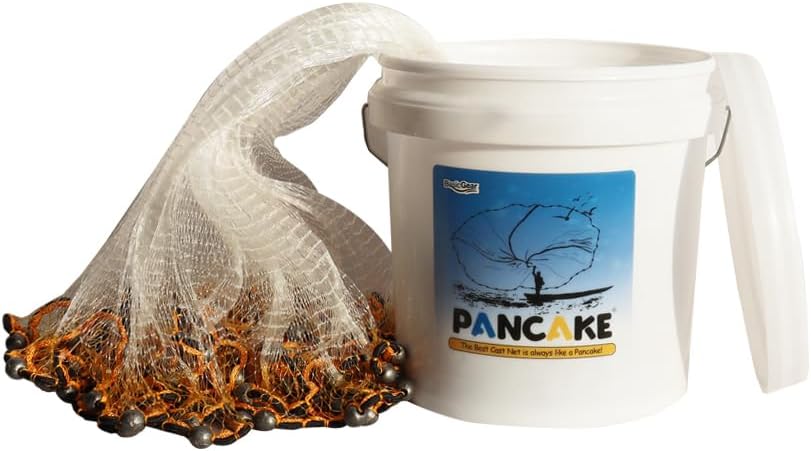 BasicGear Pancake Cast Net for Pro Grade Fishing Adventures