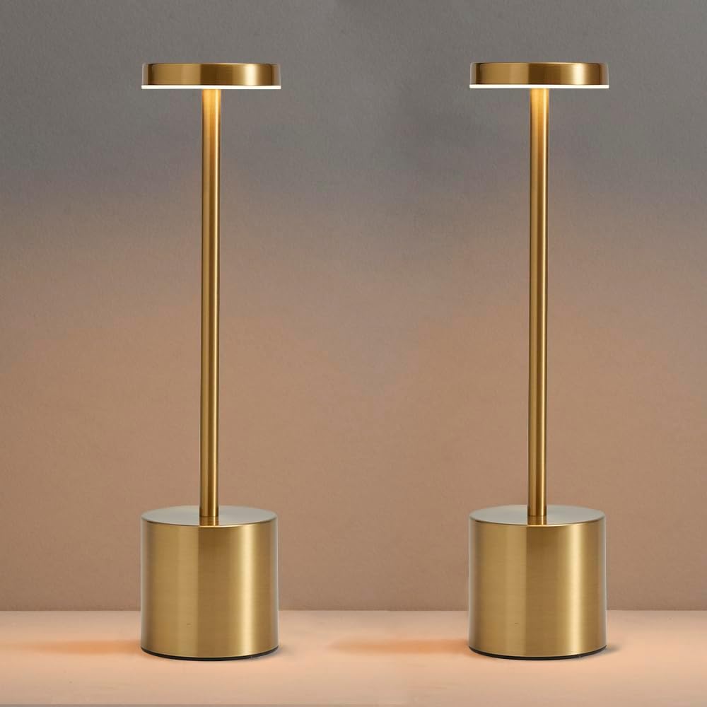 Portable 2 Pack LED Cordless Table Lamp for Indoor and Outdoor Use
