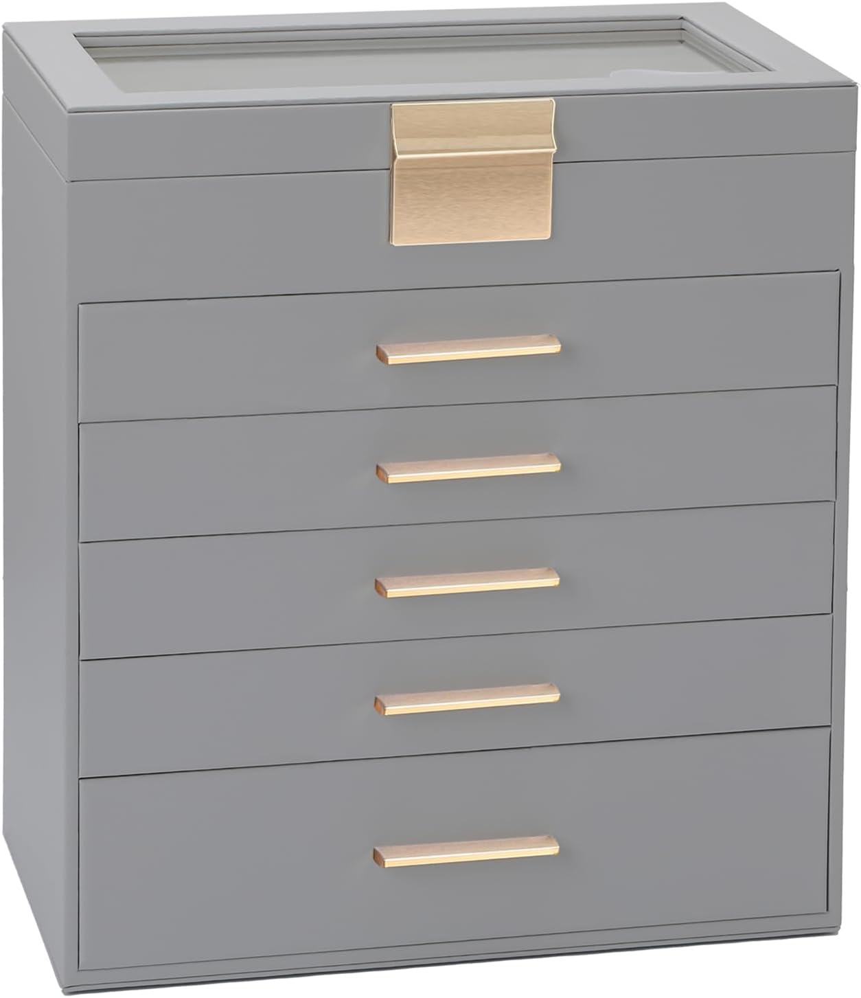 BOOVO 6 Layer Large Jewelry Box for Necklace and Bracelet Storage