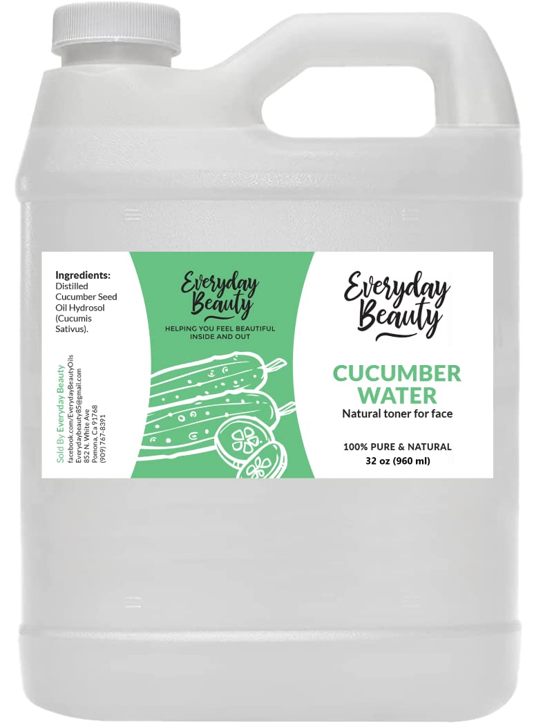 Cucumber Hydrosol Bulk - 32 oz All Natural Hydrating Spray Mist