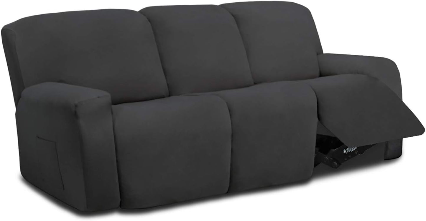 Easy-Going Microfiber Stretch Sectional Recliner Sofa Slipcover