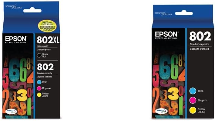 Epson T802XL-BCS DURABrite Ultra Ink Combo Pack for Quality Prints