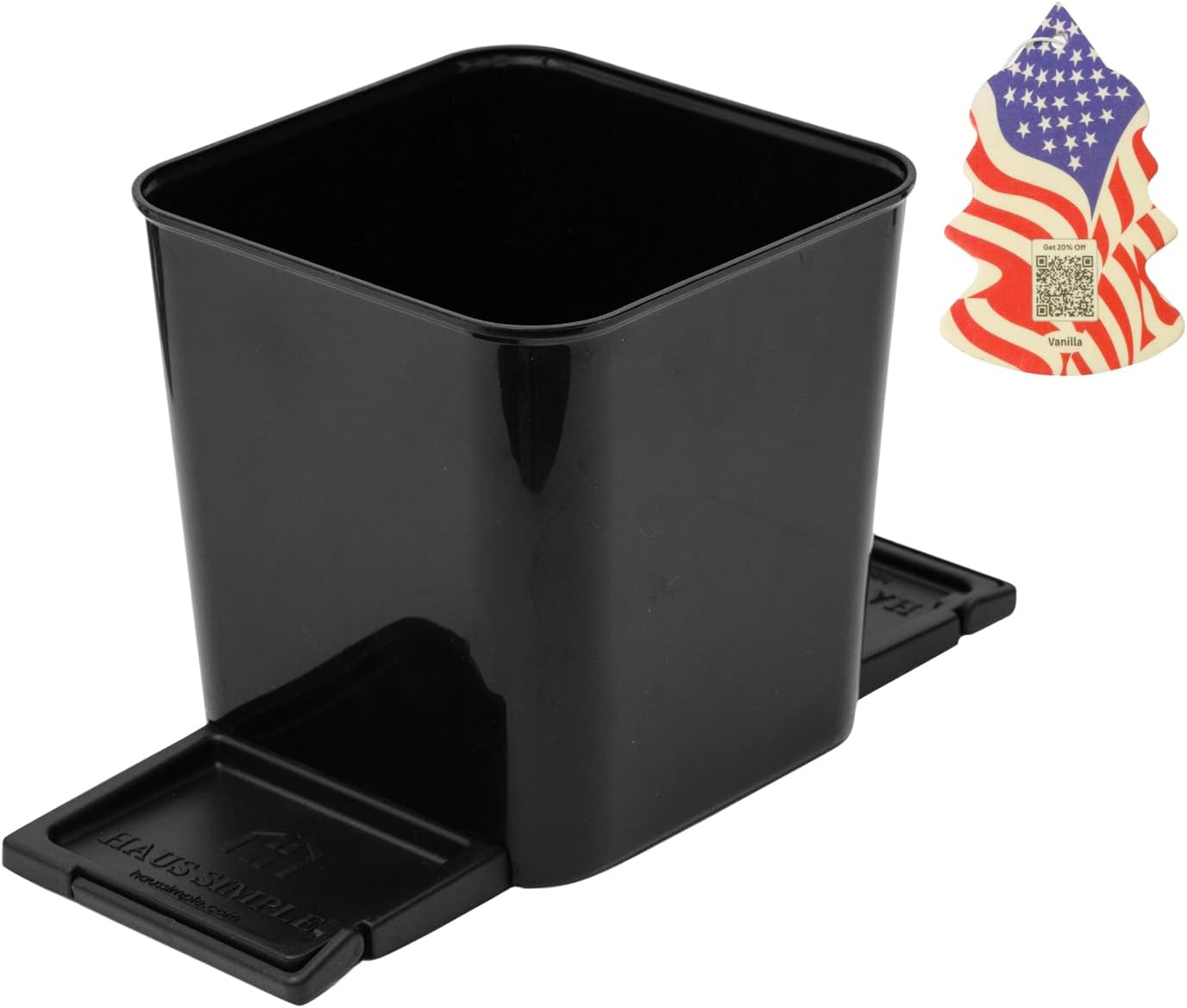 HAUSSIMPLE Small Car Trash Can - Bagless Convenience