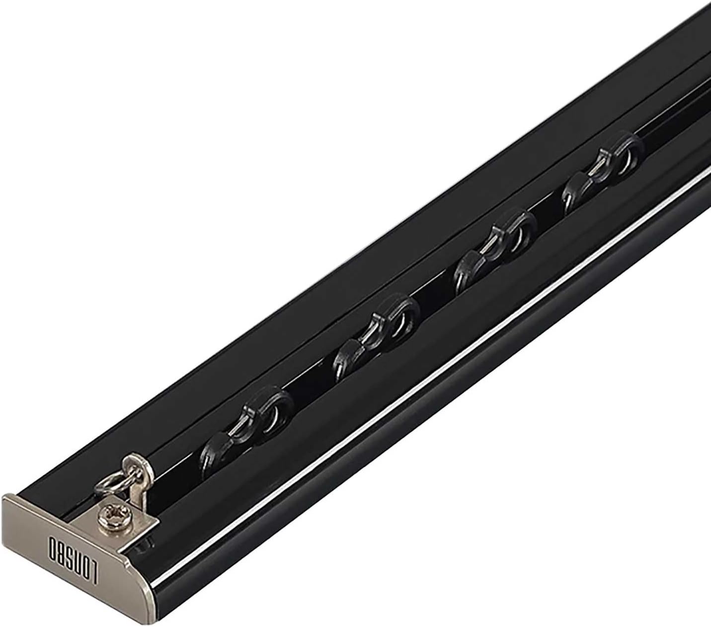 Black Ceiling Curtain Track Set - 19.7ft Length