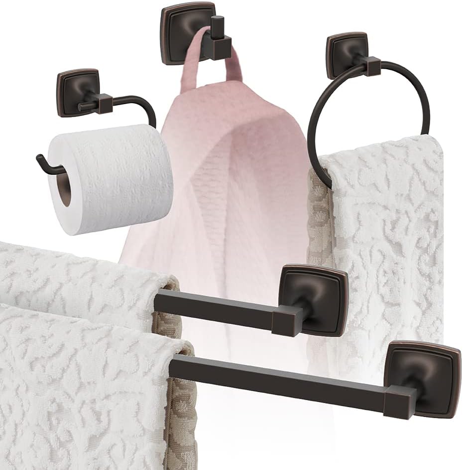 Stature 5 Piece Bathroom Accessories Set in Oil Rubbed Bronze