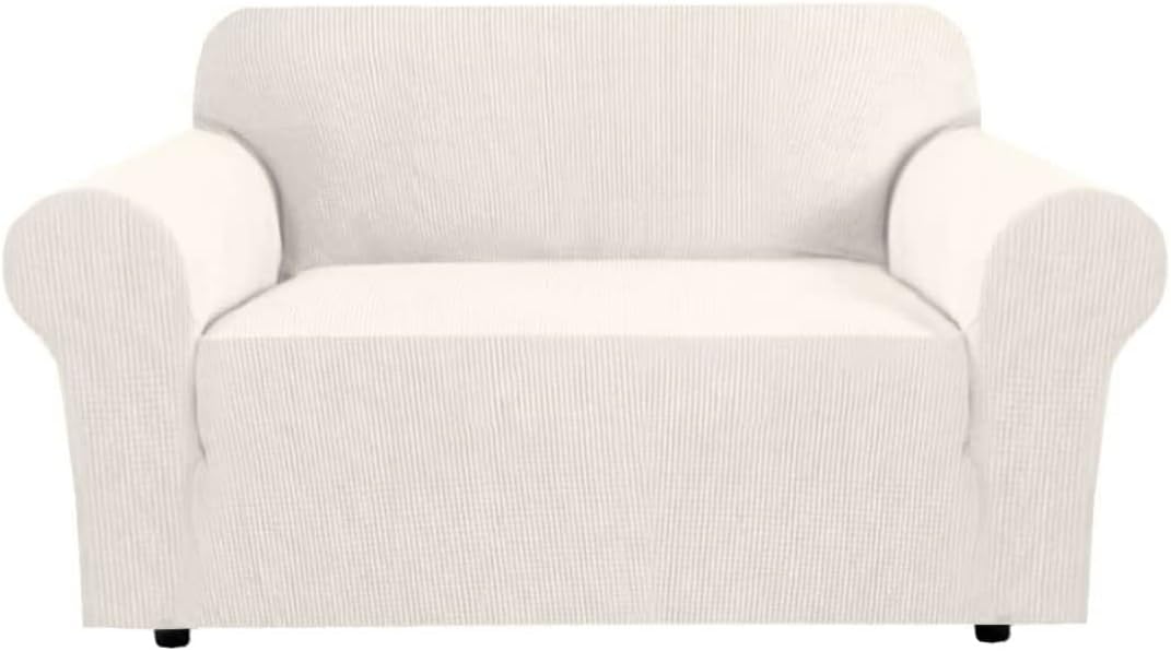 H.VERSAILTEX Stretch Couch Cover for Loveseat with Elastic Bottom