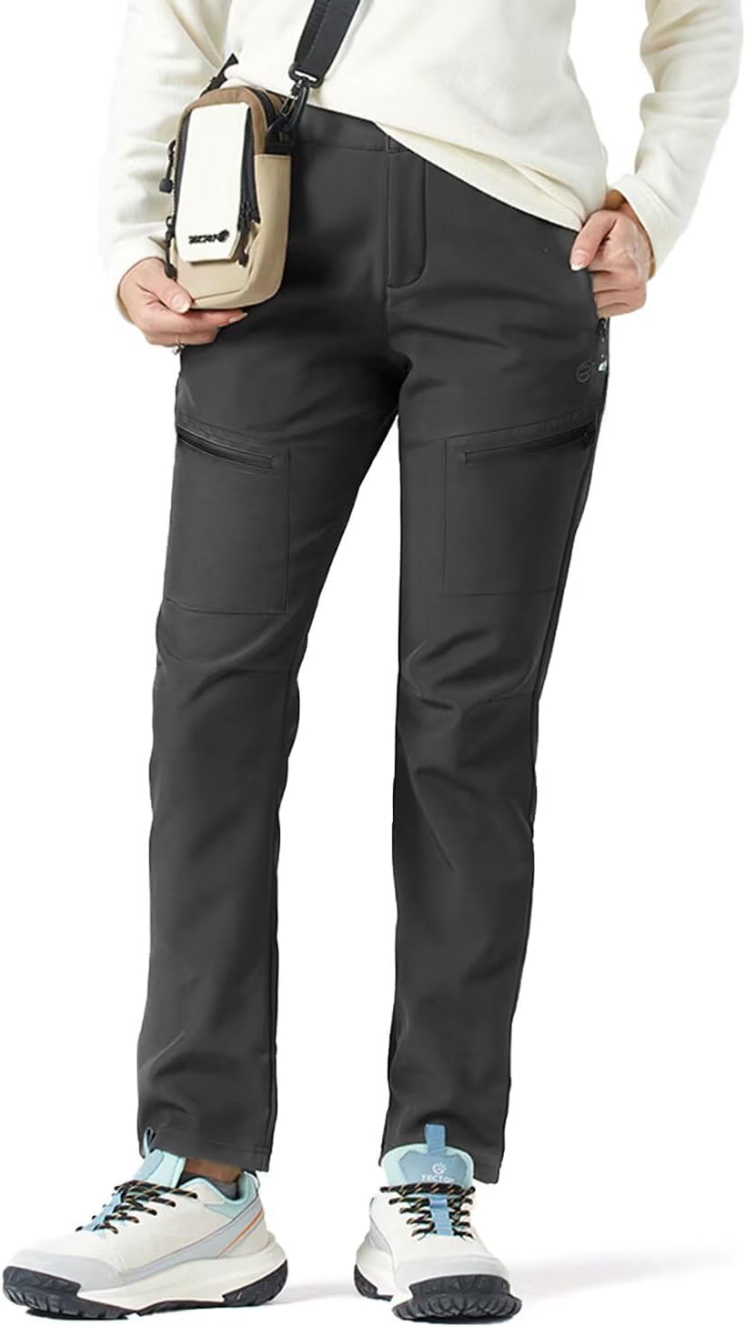 Women's Hiking Cargo Pants Waterproof Quick-Dry Softshell Slim Fit