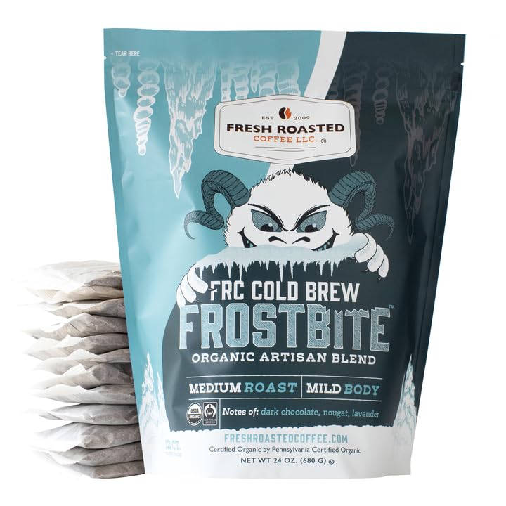 Fresh Roasted Coffee Frostbite Cold Brew Filter Packs 12 Count