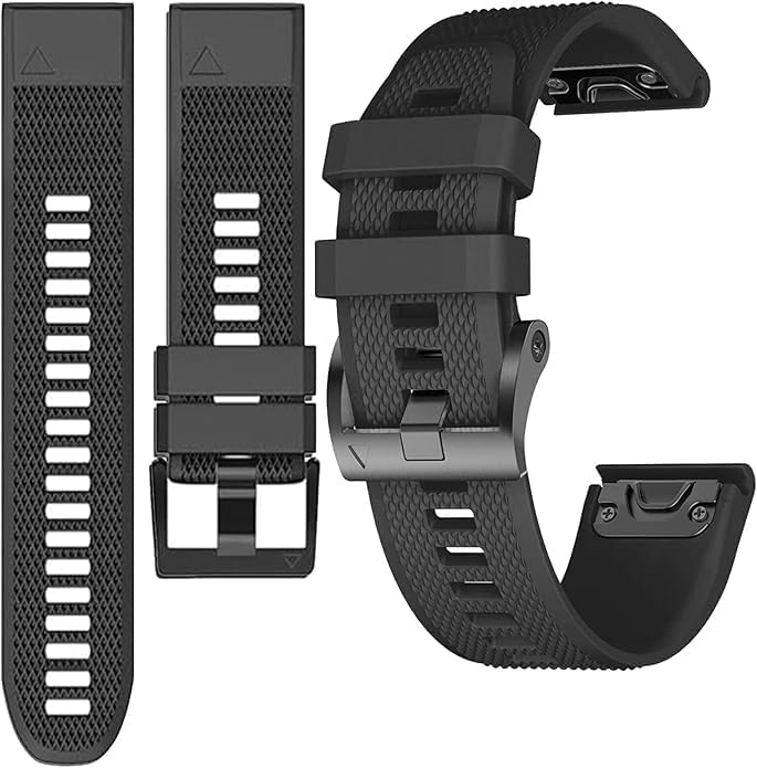 Gleenice 26mm Soft Silicone Band for Garmin Fenix Watches