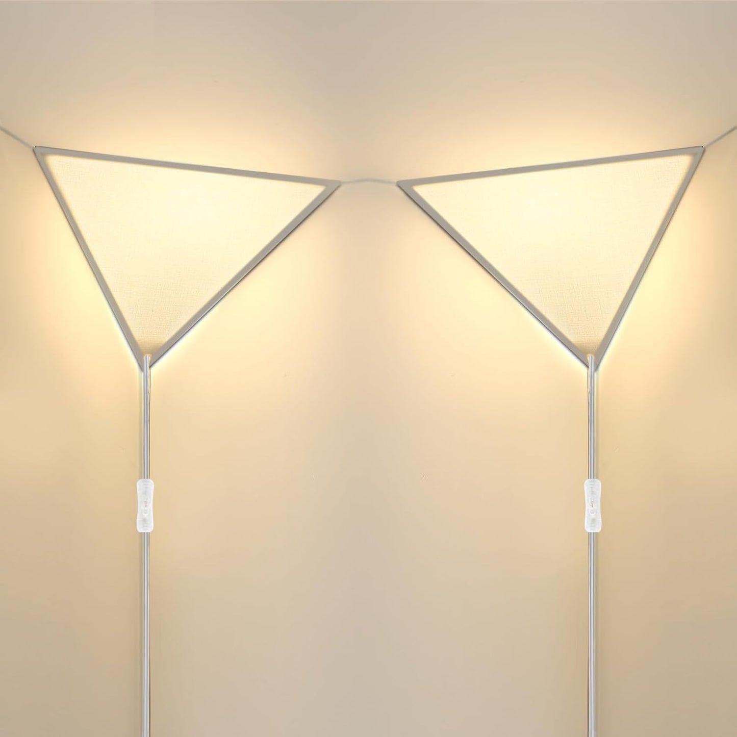 Easy Installation Corner Light with Linen Shade for Modern Spaces