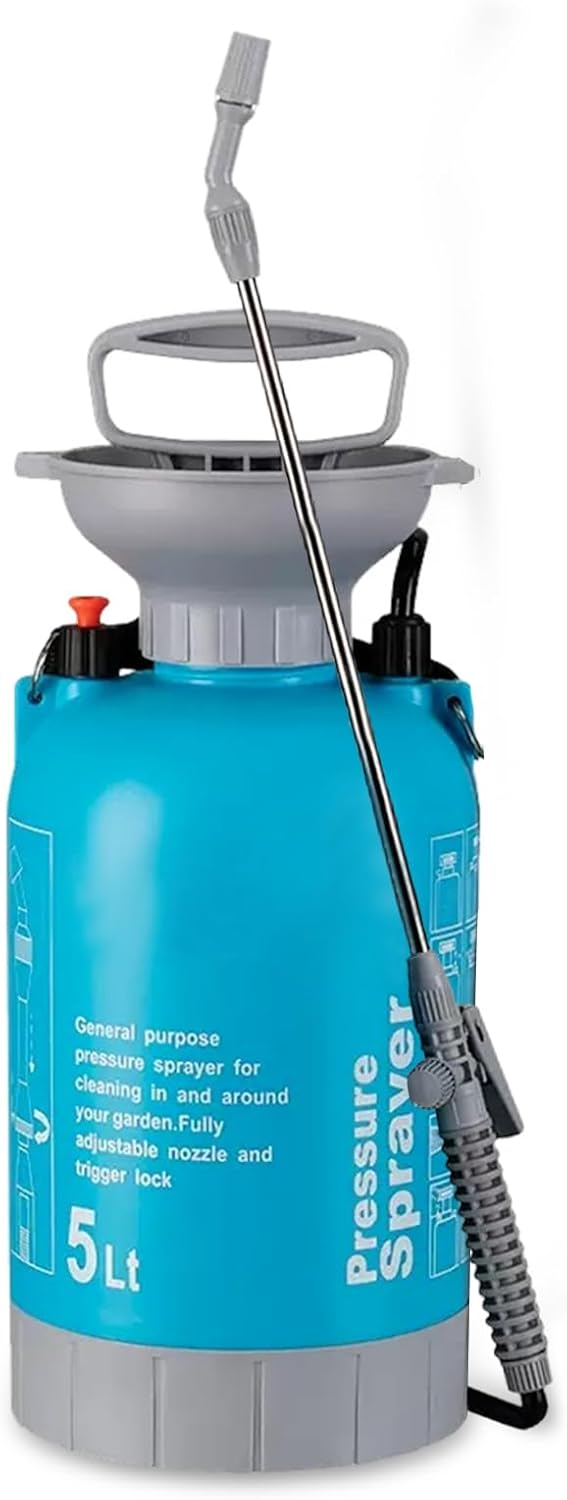 Upgraded 1.3 Gallon Pump Pressure Sprayer for Lawn Care Needs