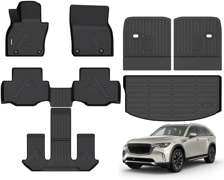 Custom Fit ANBINGO Floor Mats & SeatBack Cargo Liner for CX90