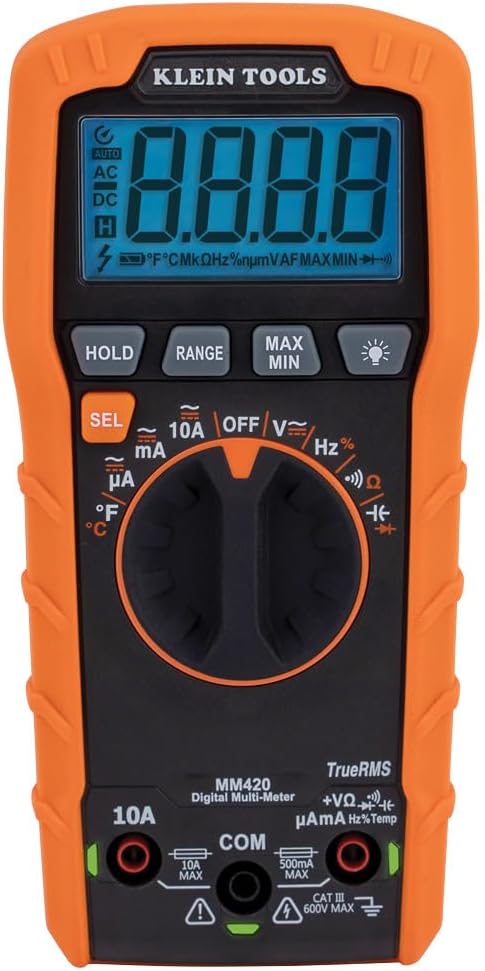 Klein Tools MM420 Digital Multimeter with Auto-Ranging TRMS Features