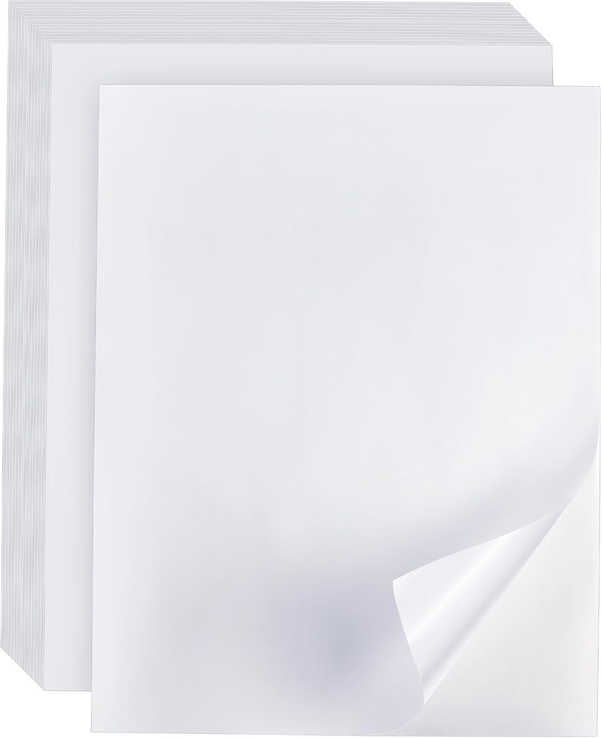 LuckyGuard Full Sheet Label Sticker Paper - 30 Printable Sheets for Laser Inkjet Printers