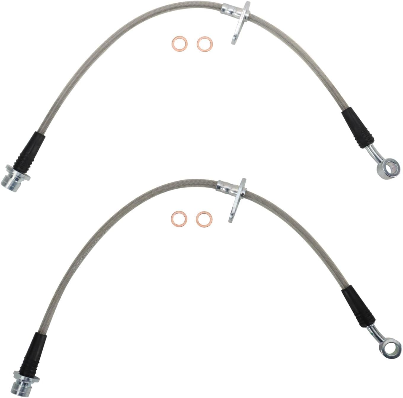 TRQ Front Performance Brake Hose Set for Acura TL TSX Accord