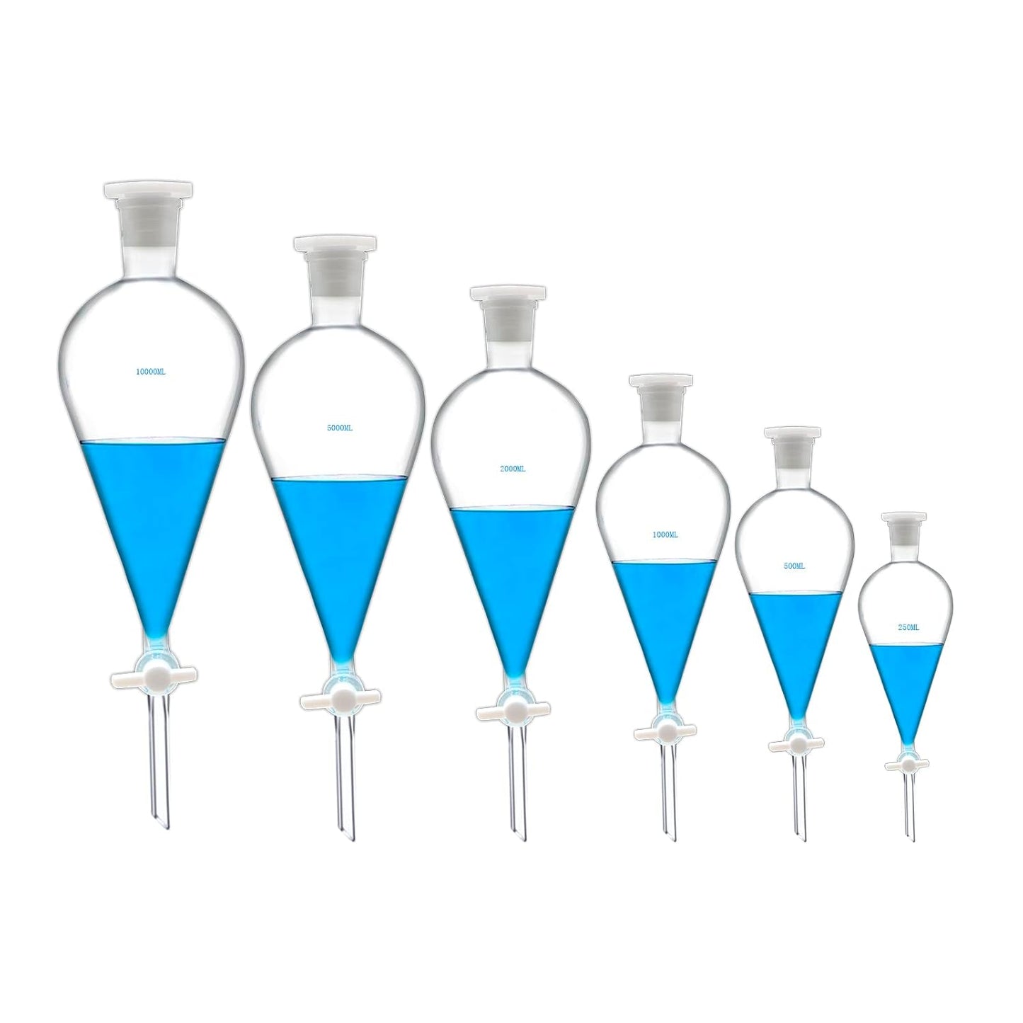 Borosilicate Glass 1000ML Separating Funnel for Lab Use